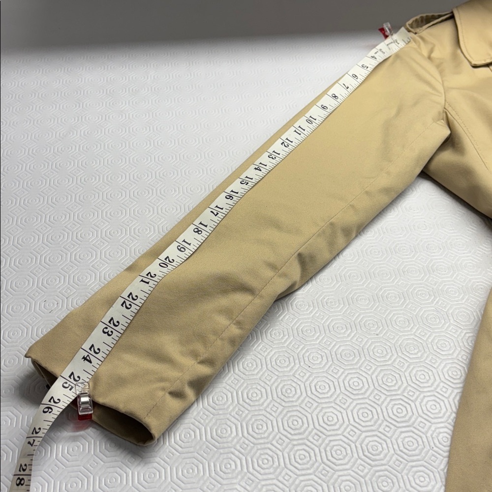 H and M Double Breasted Raglan Trench Coat Jacket Size 14 Colour Tan - Picture 13 of 15